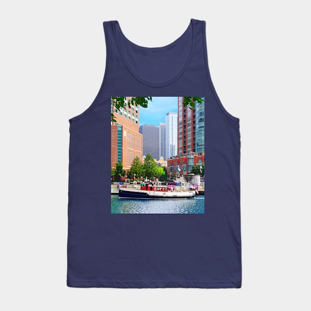 Chicago IL - Chicago River Near Centennial Fountain Tank Top by SusanSavad